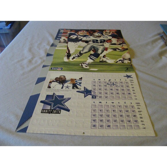1995 Team NFL Emmitt Smith Dallas Cowboys 16 Months Calendar Emmit Inc - Picture 4 of 5